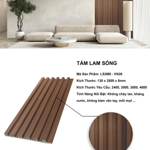 Lam Sóng Nhựa Vân Gỗ