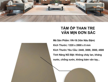 Tấm Ốp Than Tre Vân Vải, Vân Kim Loại Giá Tốt