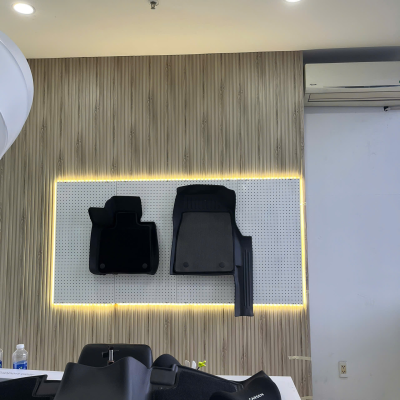 Thi công vách, nền Live siêu xinh cho căn hộ LaAtrostria Quận 2