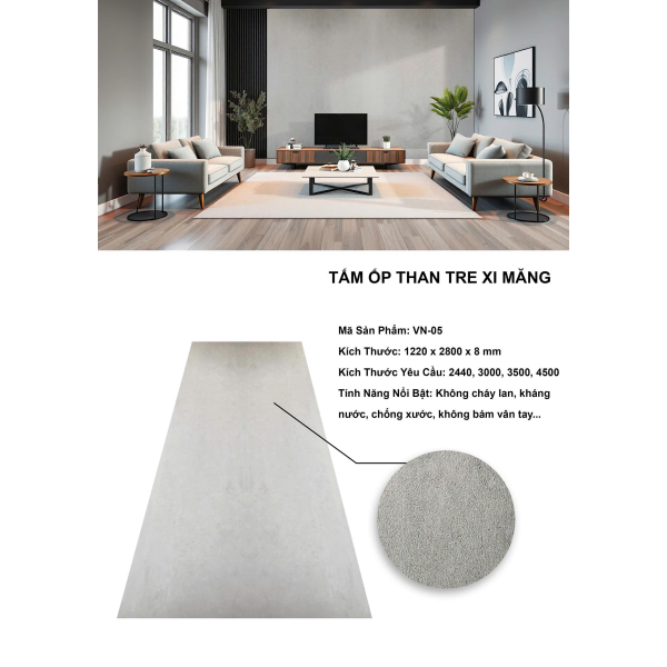 Tấm ốp than tre cao cấp tại Bến Cát