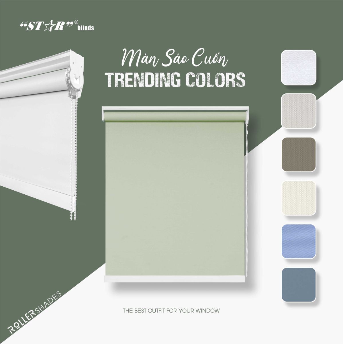 Mẫu rèm cuốn văn phòng cao cấp tại Vinh Quang Decor