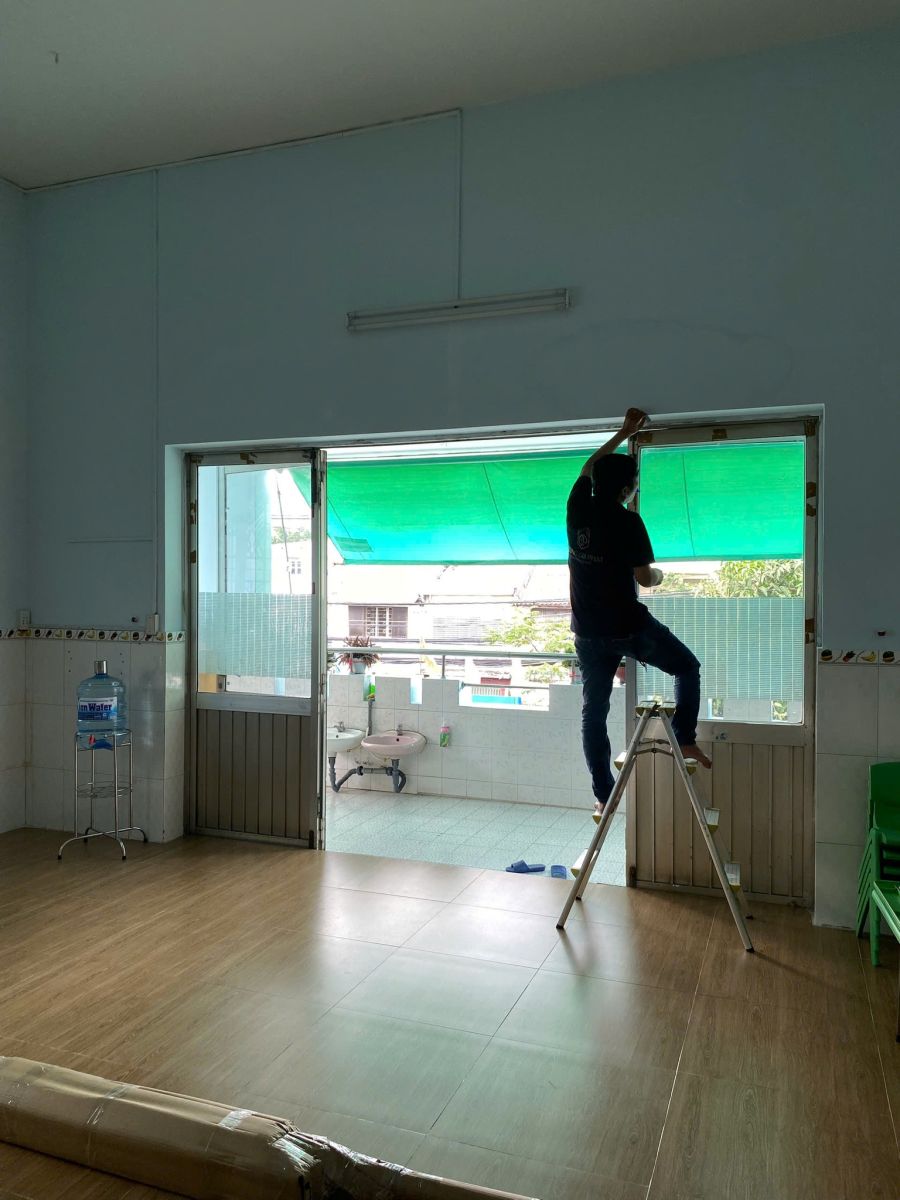 Thi công rèm cuốn Cty Uni Dĩ An Bình Dương