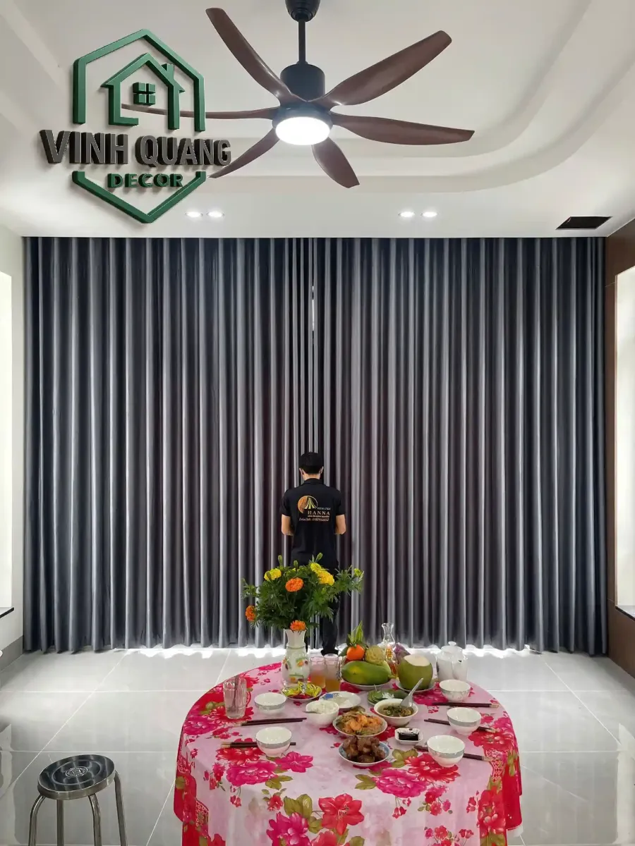 Vinh Quang Decor lắp đặt rèm cửa tại tân uyên