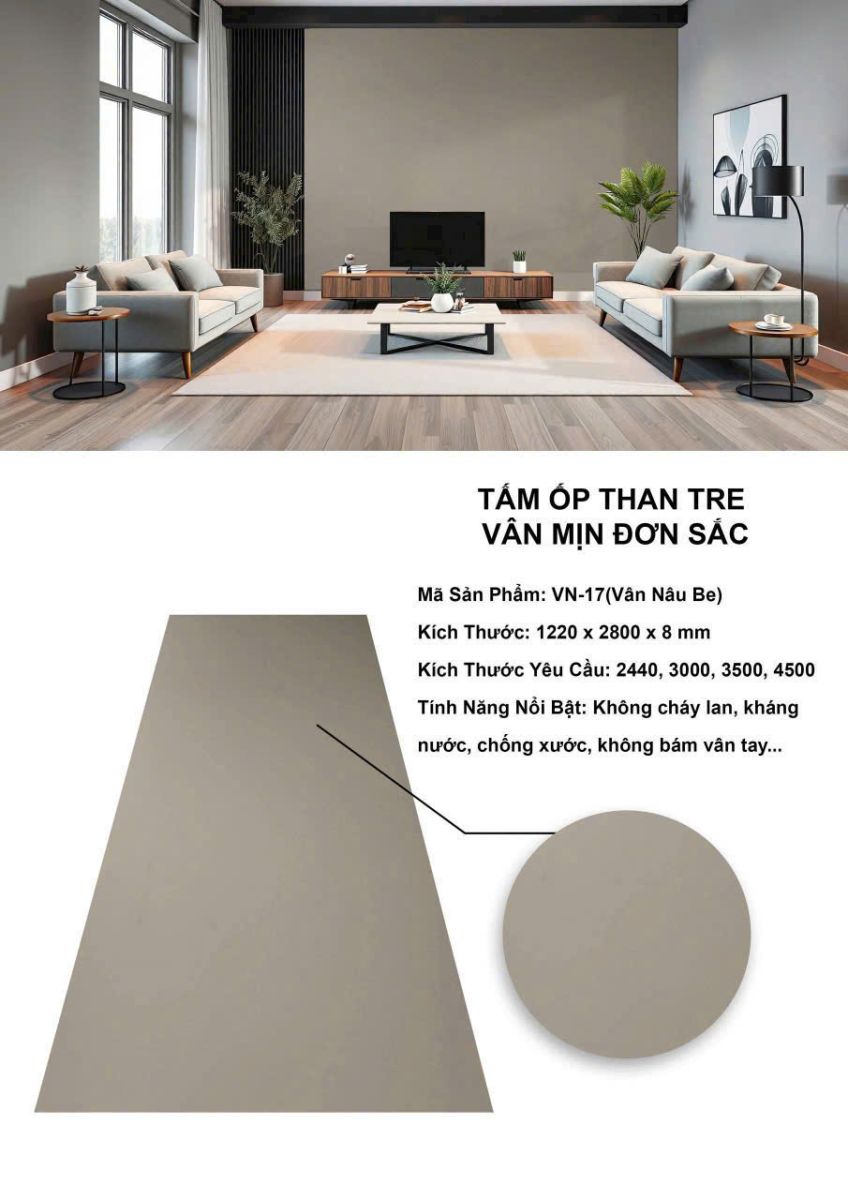 Tấm Ốp Than Tre Chống Cháy - An Toàn Cho Sức Khẻo