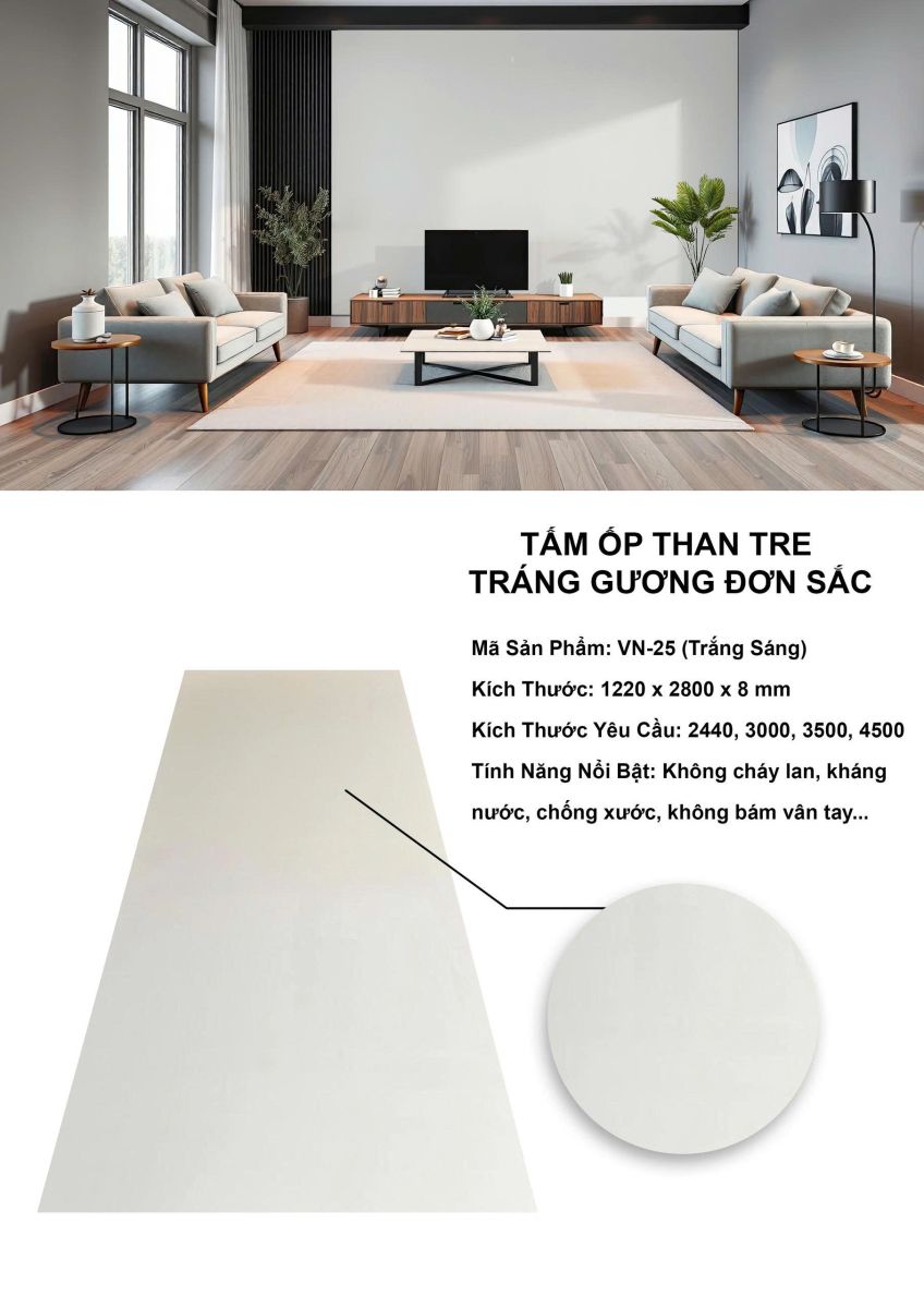 Tấm Ốp Than Tre Chống Cháy - An Toàn Cho Sức Khẻo