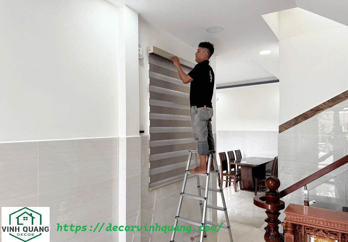 Thi công lắp đặt rèm cầu vồng tại dĩ an Bình Dương