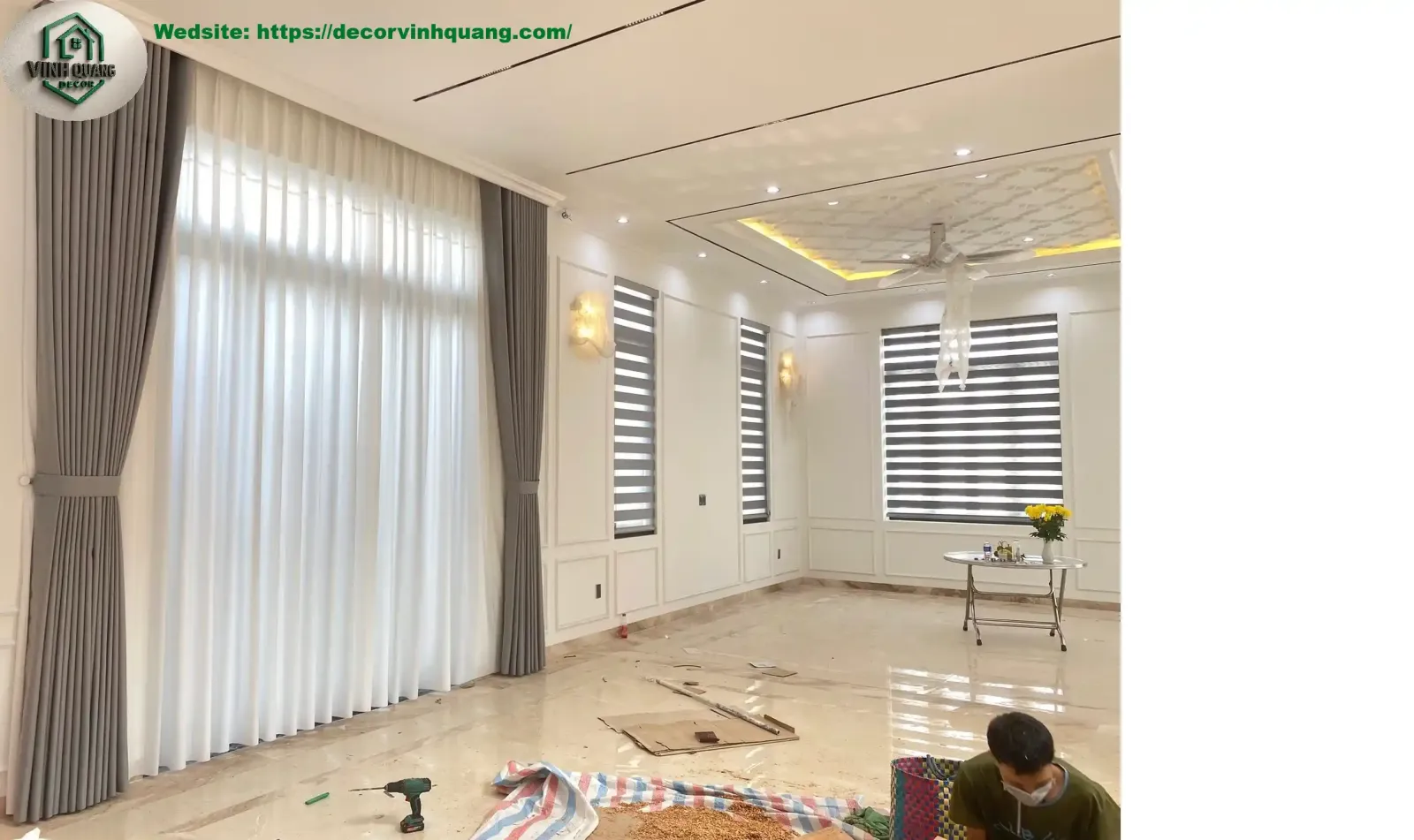 Thi công rèm cửa văn phòng Bình Dương cho tòa nhà công ty Sonova