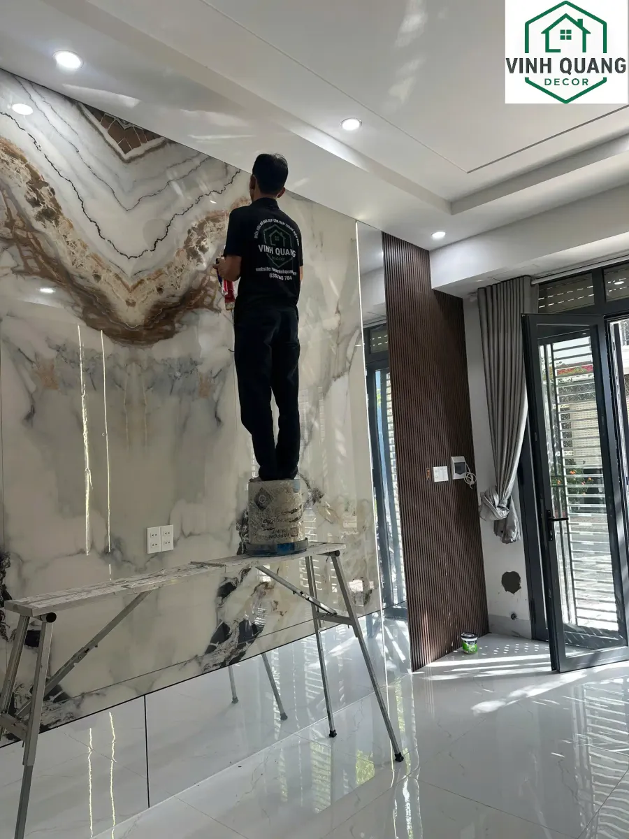 Thi công tấm ốp than tre tại Thủ Dầu Một
