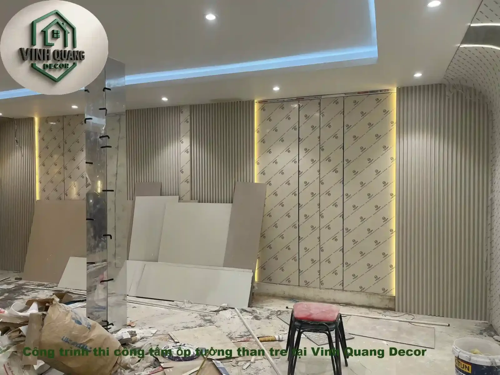 Vinh Quang Decor thi công tấm ốp tường tại Dĩ An 