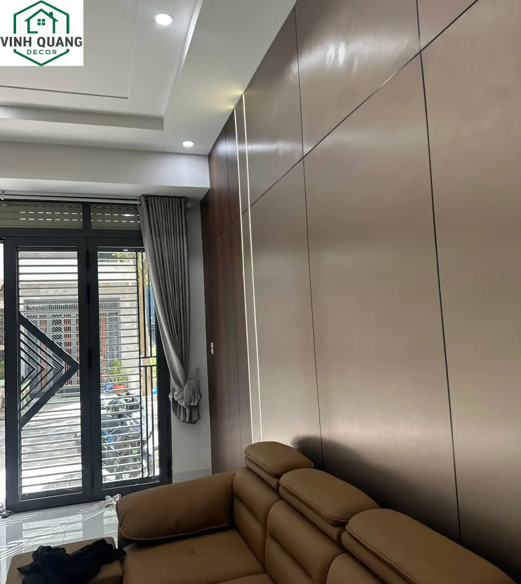 Vinh Quang Decor bàn giao công trình tấm ốp than tre tại thủ dầu một