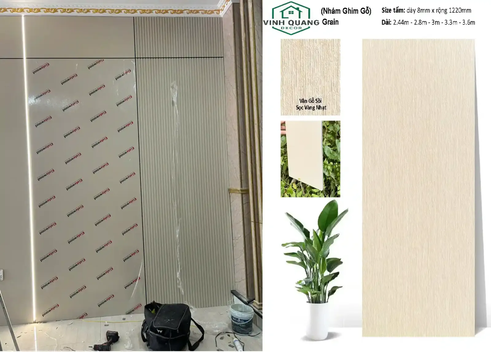 Vinh Quang Decor thi công tấm ốp tường ở bình dương
