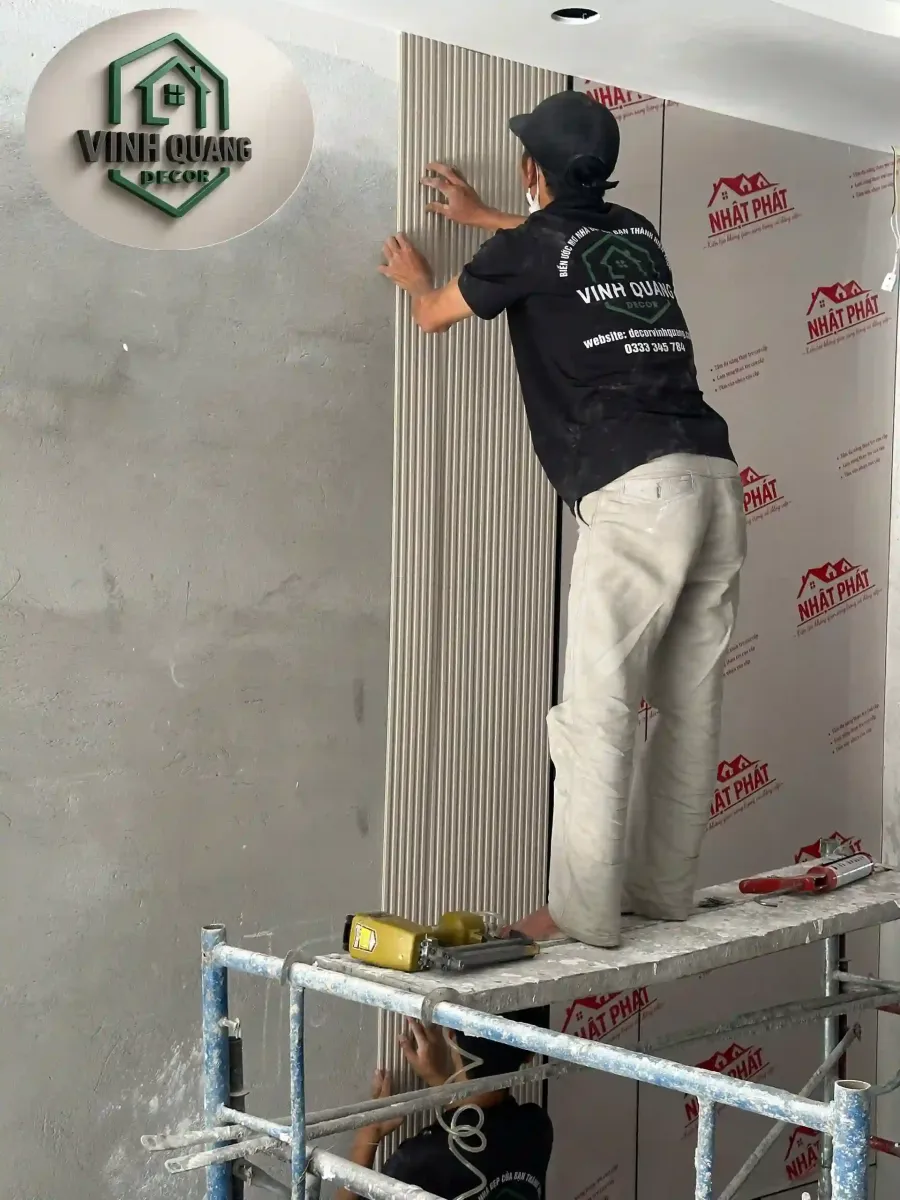 Vinh Quang Decor thi công tấm ốp tường tại thuận giao